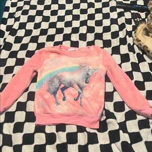 Knitworks Pink and Rainbow Unicorn Sweatshirt